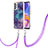 Custodia Silicone Gel Morbida Fantasia Modello Cover con Cinghia Cordino Mano YB7 per Samsung Galaxy A13 4G