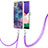 Custodia Silicone Gel Morbida Fantasia Modello Cover con Cinghia Cordino Mano YB7 per Samsung Galaxy A22 5G