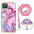 Custodia Silicone Gel Morbida Fantasia Modello Cover con Cinghia Cordino Mano YB7 per Samsung Galaxy F12