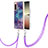 Custodia Silicone Gel Morbida Fantasia Modello Cover con Cinghia Cordino Mano YB7 per Sony Xperia 5 IV