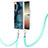 Custodia Silicone Gel Morbida Fantasia Modello Cover con Cinghia Cordino Mano YB7 per Sony Xperia 5 IV Verde