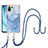 Custodia Silicone Gel Morbida Fantasia Modello Cover con Cinghia Cordino Mano YB7 per Xiaomi Mi 11 Lite 5G NE Blu