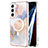 Custodia Silicone Gel Morbida Fantasia Modello Cover con Mag-Safe Magnetic per Samsung Galaxy S22 Plus 5G Bianco