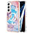 Custodia Silicone Gel Morbida Fantasia Modello Cover con Mag-Safe Magnetic per Samsung Galaxy S22 Plus 5G Blu