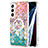 Custodia Silicone Gel Morbida Fantasia Modello Cover con Mag-Safe Magnetic per Samsung Galaxy S22 Plus 5G Colorato