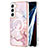 Custodia Silicone Gel Morbida Fantasia Modello Cover con Mag-Safe Magnetic per Samsung Galaxy S22 Plus 5G Rosa