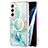 Custodia Silicone Gel Morbida Fantasia Modello Cover con Mag-Safe Magnetic per Samsung Galaxy S22 Plus 5G Verde