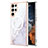 Custodia Silicone Gel Morbida Fantasia Modello Cover con Mag-Safe Magnetic per Samsung Galaxy S22 Ultra 5G Bianco