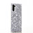 Custodia Silicone Gel Morbida Fantasia Modello Cover D01 per Samsung Galaxy Note 10 Bianco
