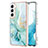 Custodia Silicone Gel Morbida Fantasia Modello Cover per Samsung Galaxy S21 5G Verde