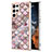 Custodia Silicone Gel Morbida Fantasia Modello Cover S01 per Samsung Galaxy S22 Ultra 5G Marrone