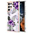 Custodia Silicone Gel Morbida Fantasia Modello Cover S01 per Samsung Galaxy S22 Ultra 5G Viola