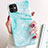 Custodia Silicone Gel Morbida Fantasia Modello Cover S02 per Apple iPhone 11 Ciano