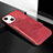 Custodia Silicone Gel Morbida Fantasia Modello Cover S02 per Apple iPhone 13 Mini Rosso