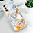 Custodia Silicone Gel Morbida Fantasia Modello Cover S02 per Samsung Galaxy S21 5G Grigio