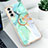 Custodia Silicone Gel Morbida Fantasia Modello Cover S02 per Samsung Galaxy S21 5G Verde