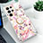 Custodia Silicone Gel Morbida Fantasia Modello Cover S02 per Samsung Galaxy S21 Ultra 5G Rosa Caldo