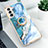Custodia Silicone Gel Morbida Fantasia Modello Cover S02 per Samsung Galaxy S23 5G Blu