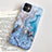 Custodia Silicone Gel Morbida Fantasia Modello Cover S03 per Apple iPhone 11 Cielo Blu