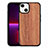 Custodia Silicone Gel Morbida Fantasia Modello Cover S03 per Apple iPhone 13 Marrone Chiaro