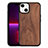 Custodia Silicone Gel Morbida Fantasia Modello Cover S03 per Apple iPhone 13 Mini Marrone