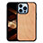 Custodia Silicone Gel Morbida Fantasia Modello Cover S03 per Apple iPhone 14 Pro Arancione