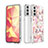 Custodia Silicone Gel Morbida Fantasia Modello Cover S03 per Samsung Galaxy S21 5G Rosa Caldo