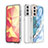Custodia Silicone Gel Morbida Fantasia Modello Cover S03 per Samsung Galaxy S21 Plus 5G Blu