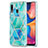 Custodia Silicone Gel Morbida Fantasia Modello Cover Y01B per Samsung Galaxy A20 Verde