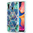 Custodia Silicone Gel Morbida Fantasia Modello Cover Y01B per Samsung Galaxy A20 Verde Notte