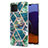 Custodia Silicone Gel Morbida Fantasia Modello Cover Y01B per Samsung Galaxy A22 4G Verde Notte