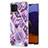 Custodia Silicone Gel Morbida Fantasia Modello Cover Y01B per Samsung Galaxy A22 4G Viola