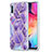 Custodia Silicone Gel Morbida Fantasia Modello Cover Y01B per Samsung Galaxy A30S Viola