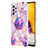 Custodia Silicone Gel Morbida Fantasia Modello Cover Y01B per Samsung Galaxy A73 5G Lavanda