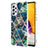 Custodia Silicone Gel Morbida Fantasia Modello Cover Y01B per Samsung Galaxy A73 5G Verde Notte