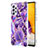 Custodia Silicone Gel Morbida Fantasia Modello Cover Y01B per Samsung Galaxy A73 5G Viola