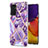 Custodia Silicone Gel Morbida Fantasia Modello Cover Y01B per Samsung Galaxy A82 5G Viola