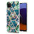 Custodia Silicone Gel Morbida Fantasia Modello Cover Y01B per Samsung Galaxy F42 5G Verde Notte