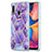 Custodia Silicone Gel Morbida Fantasia Modello Cover Y01B per Samsung Galaxy M10S Viola