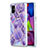 Custodia Silicone Gel Morbida Fantasia Modello Cover Y01B per Samsung Galaxy M51 Viola