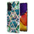 Custodia Silicone Gel Morbida Fantasia Modello Cover Y01B per Samsung Galaxy Quantum2 5G Verde Notte