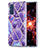 Custodia Silicone Gel Morbida Fantasia Modello Cover Y01B per Samsung Galaxy S20 Lite 5G Viola
