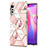 Custodia Silicone Gel Morbida Fantasia Modello Cover Y02B per LG Velvet 5G Rosa