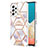 Custodia Silicone Gel Morbida Fantasia Modello Cover Y02B per Samsung Galaxy A53 5G Grigio