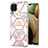 Custodia Silicone Gel Morbida Fantasia Modello Cover Y02B per Samsung Galaxy M12 Grigio