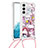 Custodia Silicone Gel Morbida Fantasia Modello Cover Y02B per Samsung Galaxy S21 5G Lavanda