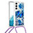 Custodia Silicone Gel Morbida Fantasia Modello Cover Y02B per Samsung Galaxy S21 Plus 5G Blu
