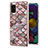 Custodia Silicone Gel Morbida Fantasia Modello Cover Y03B per Samsung Galaxy A51 4G Marrone