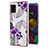Custodia Silicone Gel Morbida Fantasia Modello Cover Y03B per Samsung Galaxy A51 4G Viola
