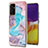 Custodia Silicone Gel Morbida Fantasia Modello Cover Y03B per Samsung Galaxy A54 5G Blu